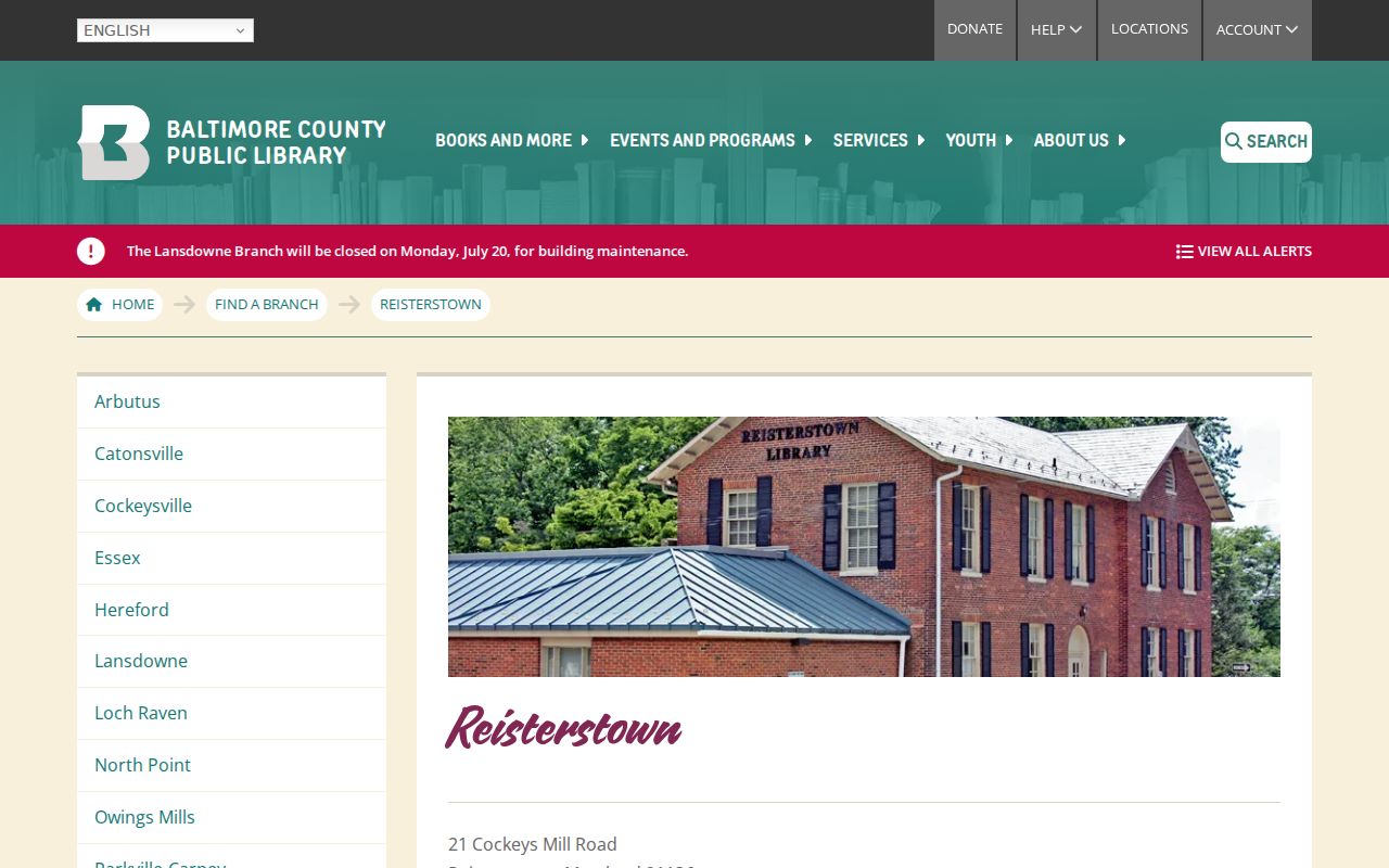 Reisterstown people directories local history collection at the library